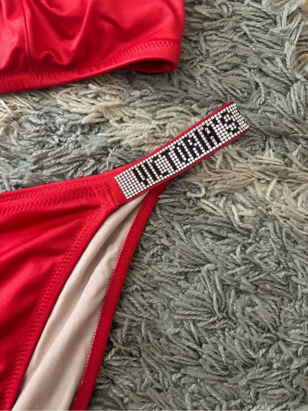 Victoria's Secret Red Logo-Trim Bikini Set - Picture 2 of 4